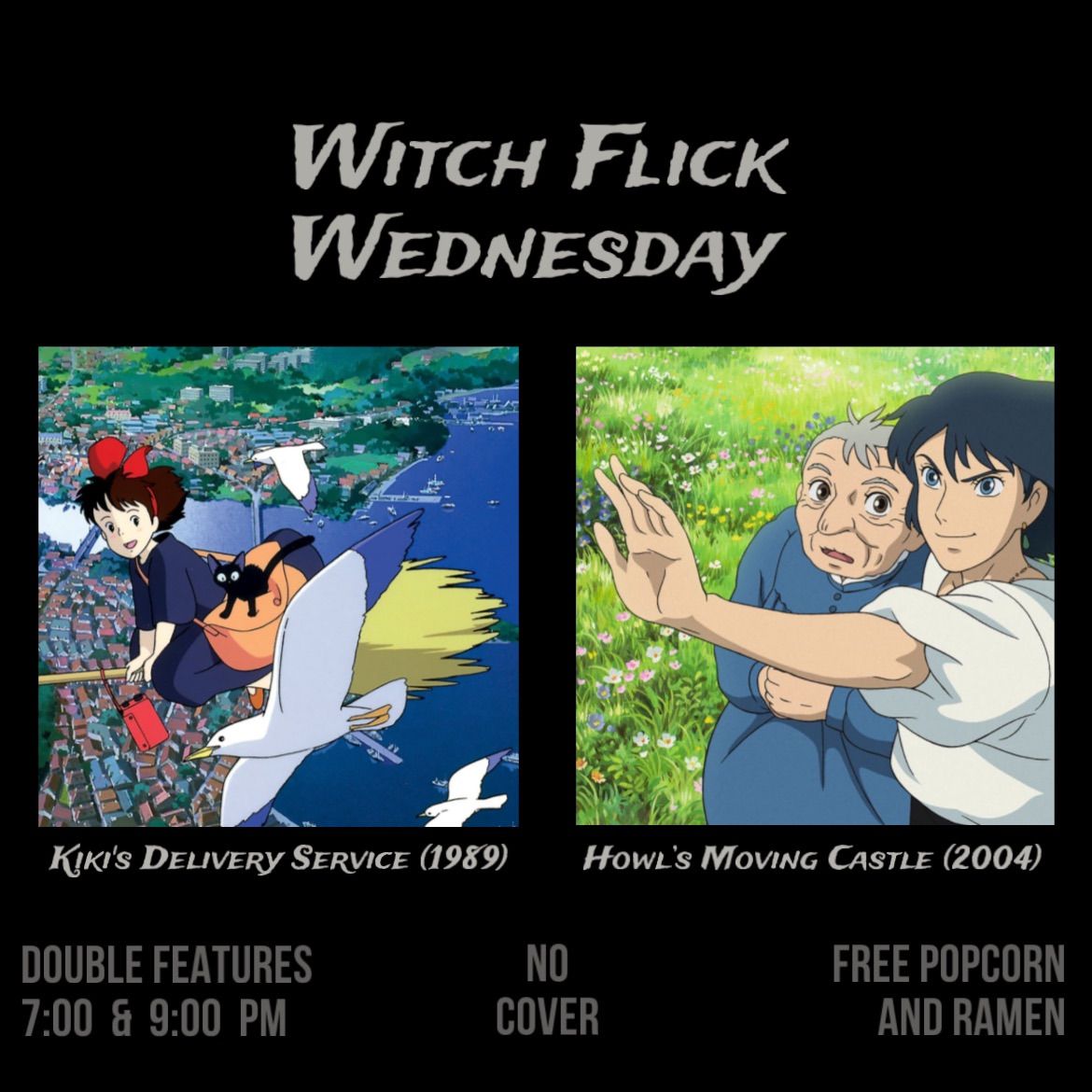 Witch Flick Wednesday : Kiki's Delivery Service, Howl's Moving Castle