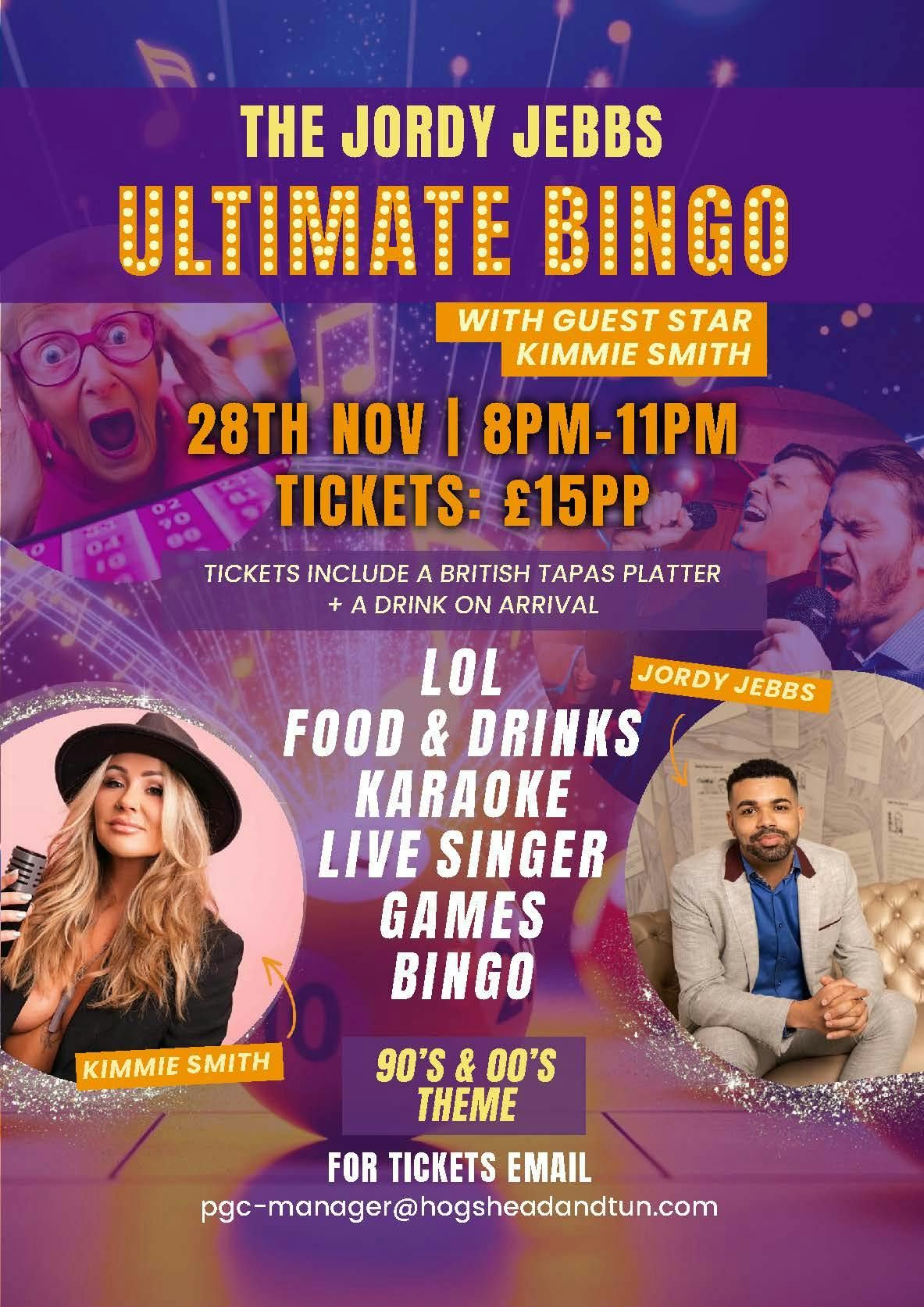 Jordy Jebbs Ultimate Bingo