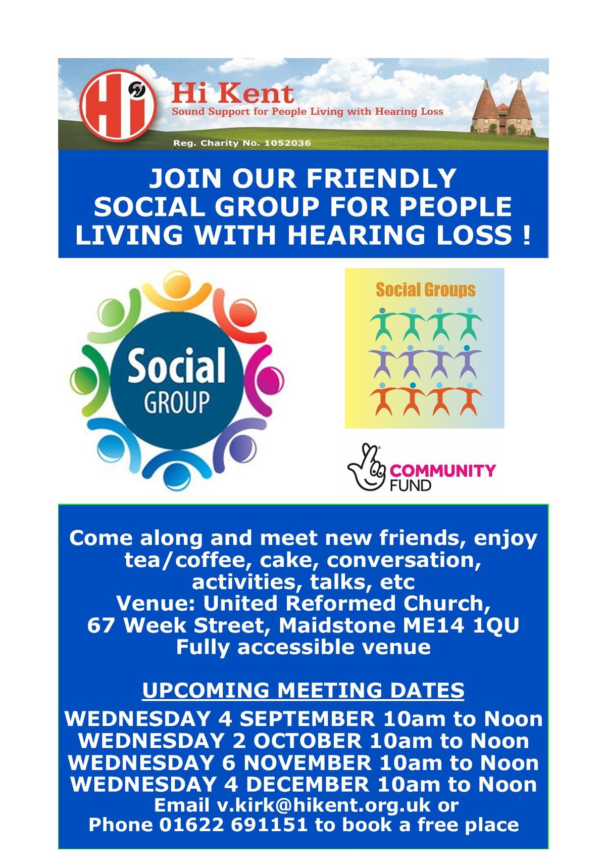 Maidstone Social Group for People Living With Hearing Loss