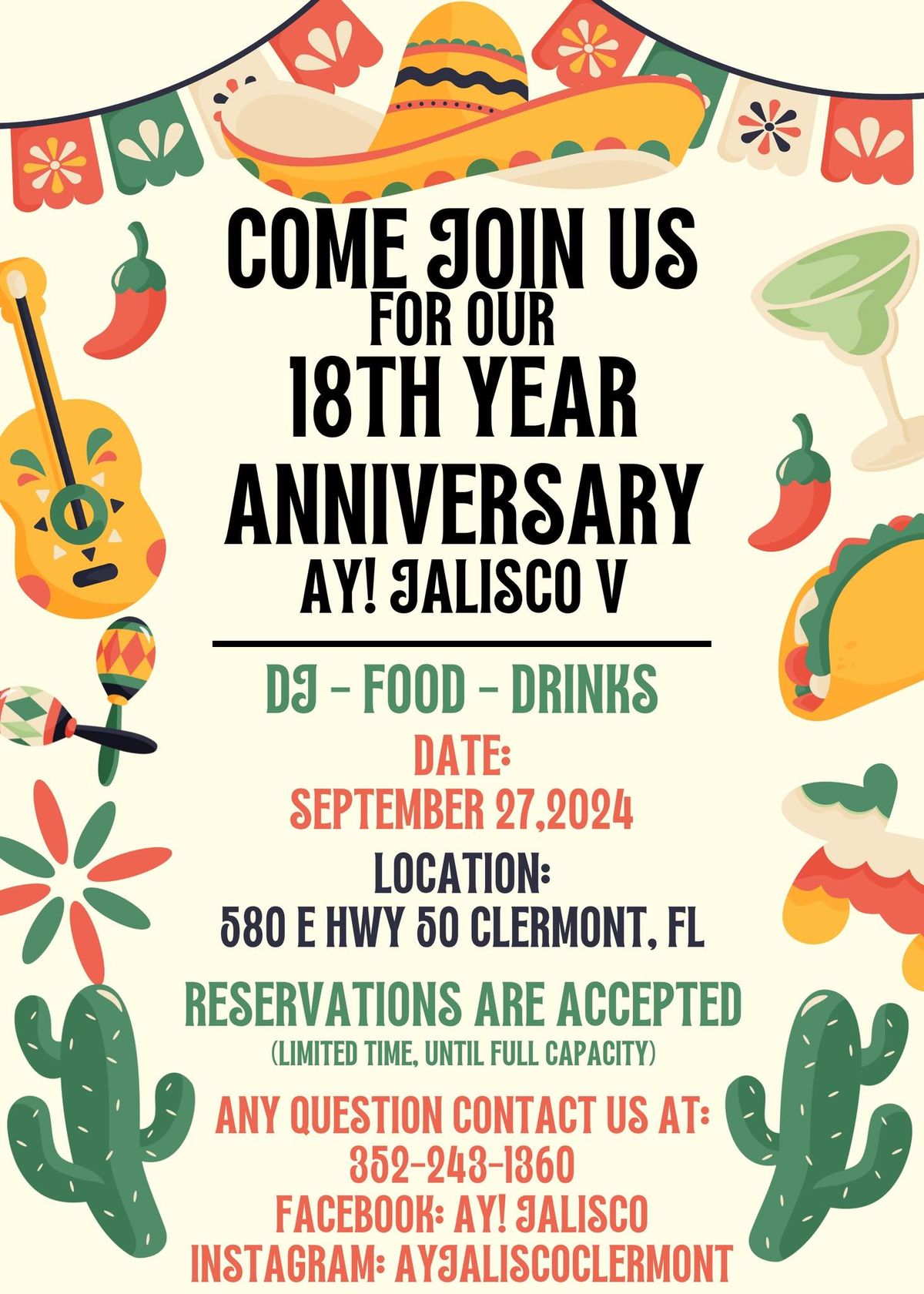 Celebrate 18 Years in Clermont