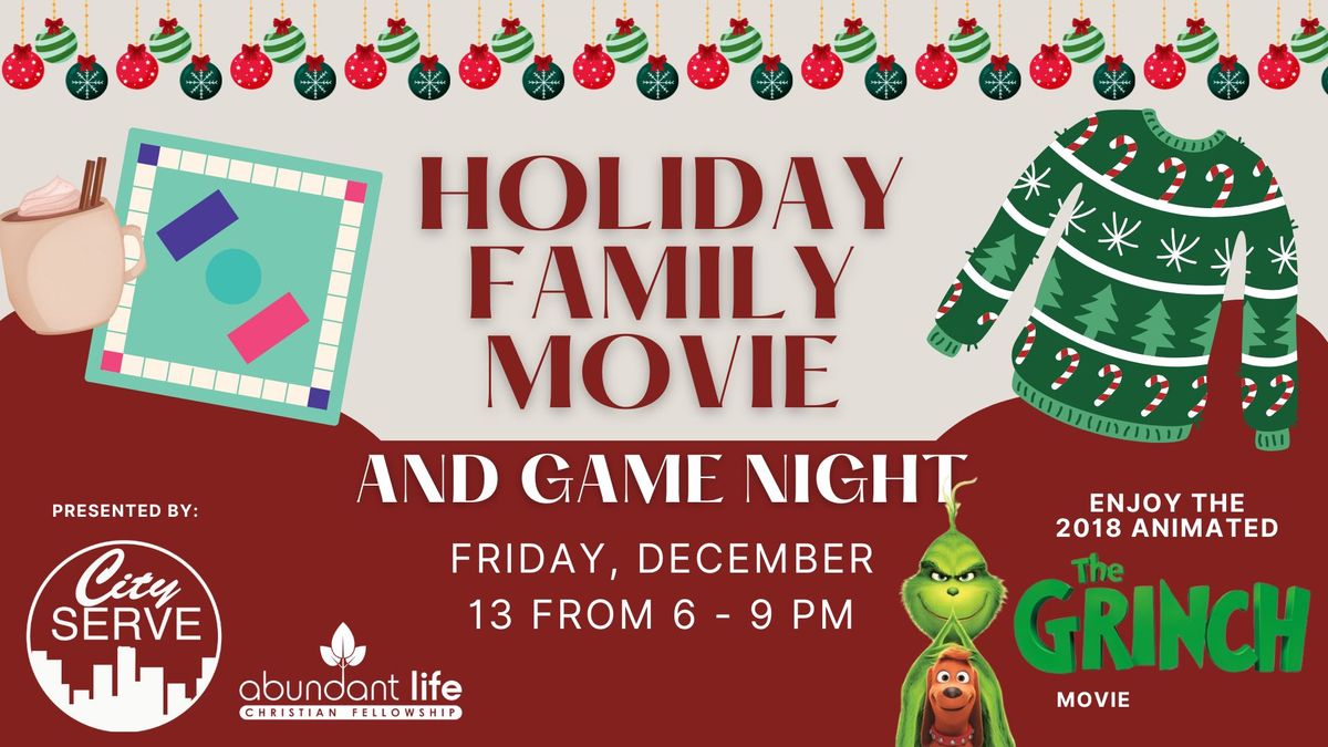 Holiday Family Movie and Game Night