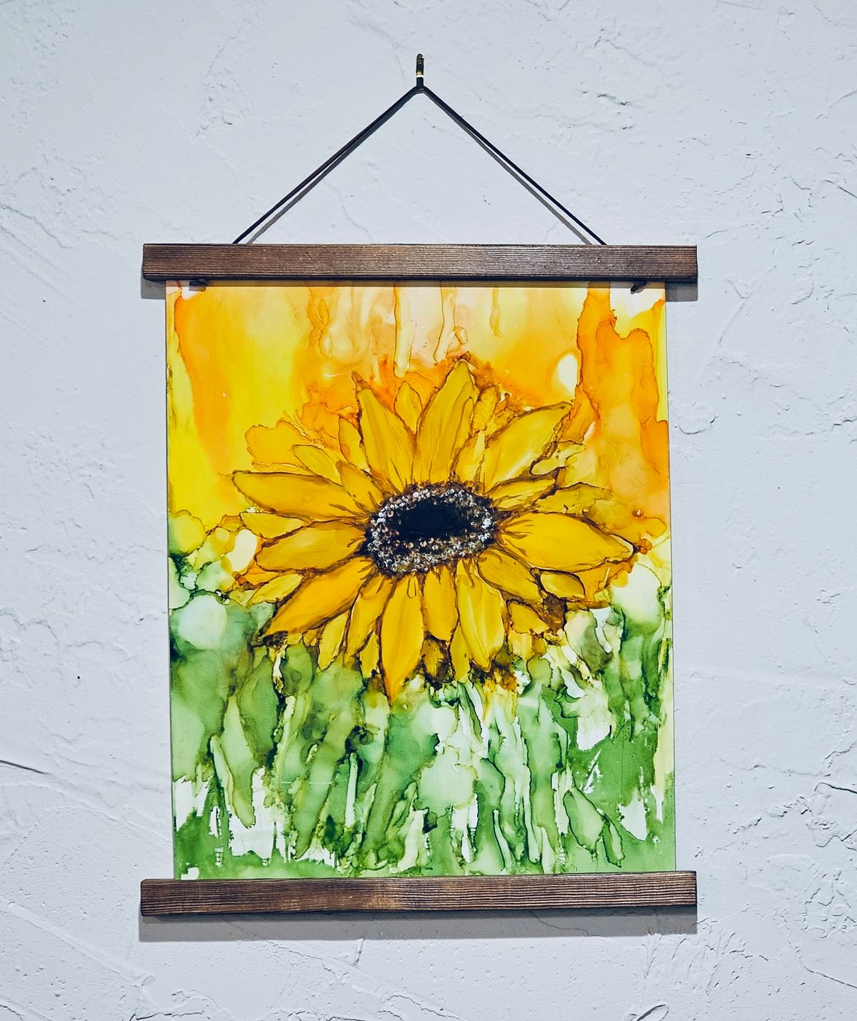 Alcohol Ink Sunflower