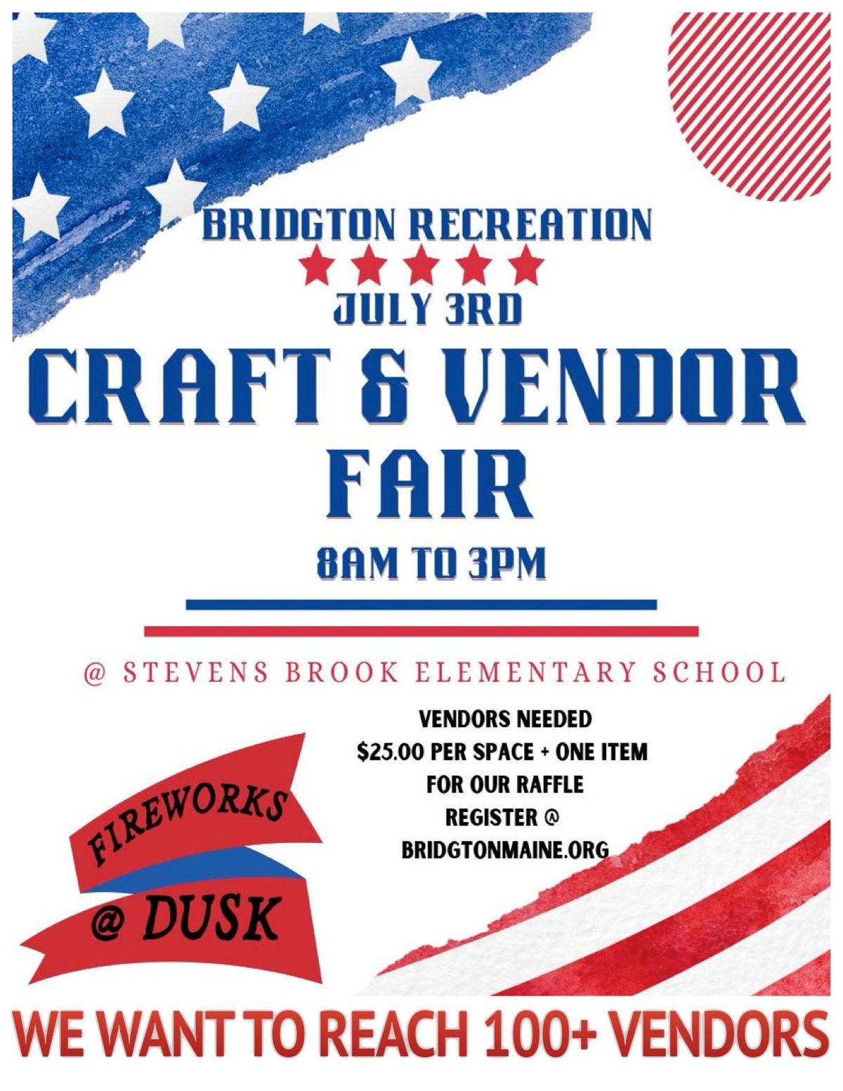 Town of Bridgton Independence Day Celebration & Craft and Vendor Fair