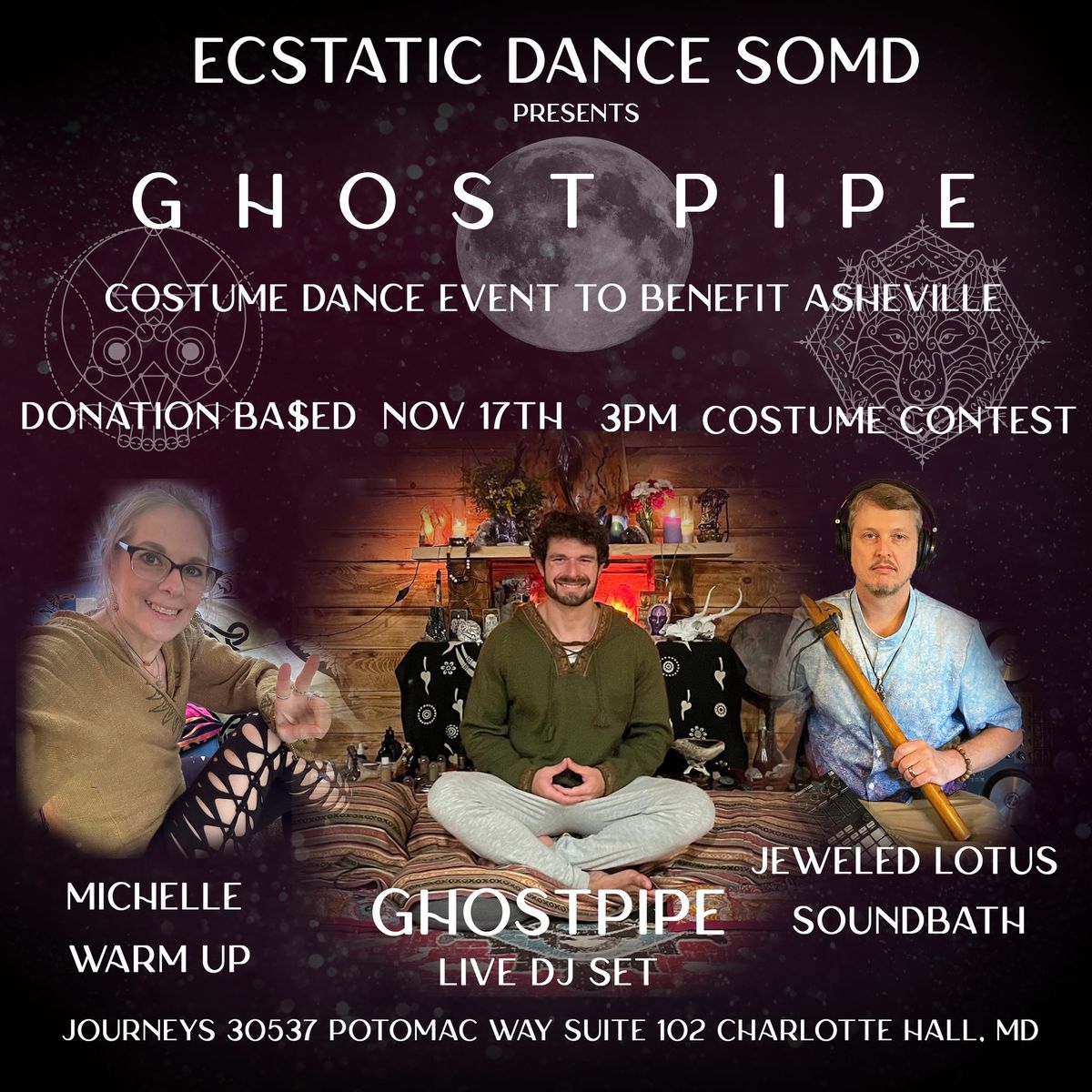 Ecstatic Dance and Costume Party with  Jersey DJ Ghost Pipe!