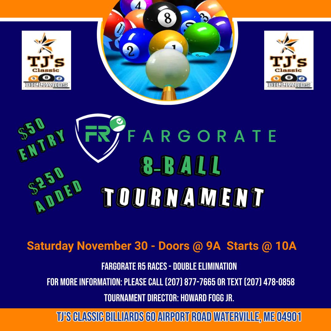 FargoRate 8-Ball Tournament - $250 Added