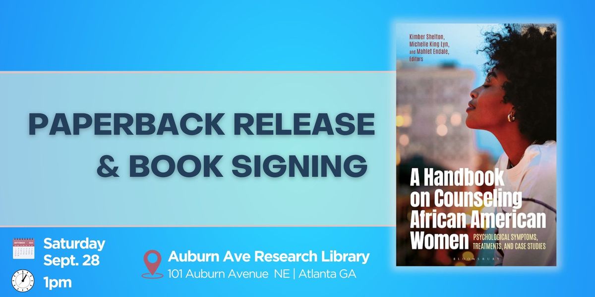 Paperback Launch - A Handbook on Counseling African American Women