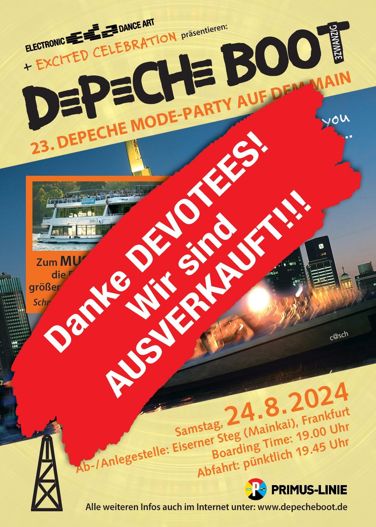 AUSVERKAUFT- Depeche Boot XXIII - Das DepecheBoot zum MuseumsUferFest 2024