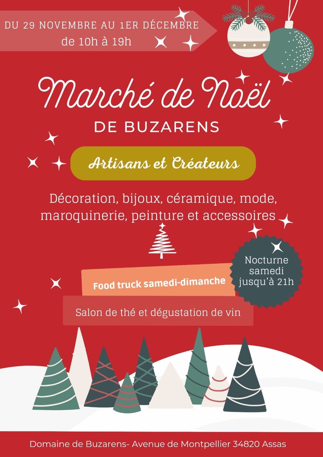 No\u00ebl \u00e0 Buzarens... c'est le 29 30 novembre et 1er d\u00e9cembre 