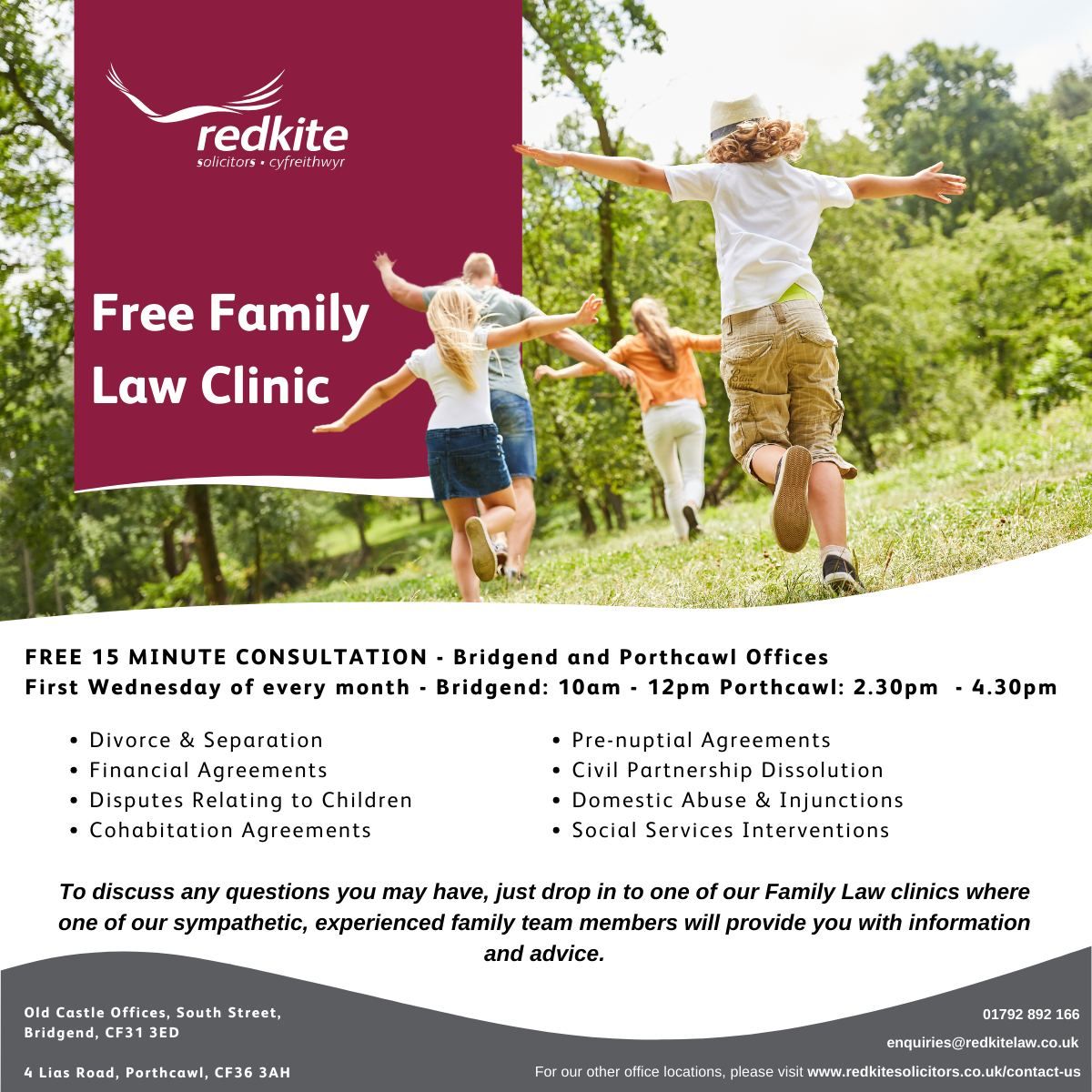 Free Family Law Clinic Porthcawl