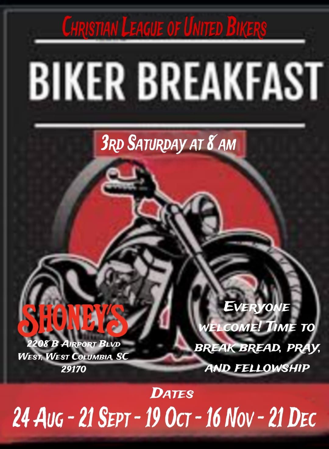 Christian biker breakfast