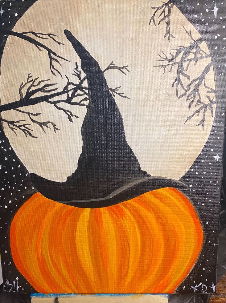 Spooky Pumpkin Paint and Sip