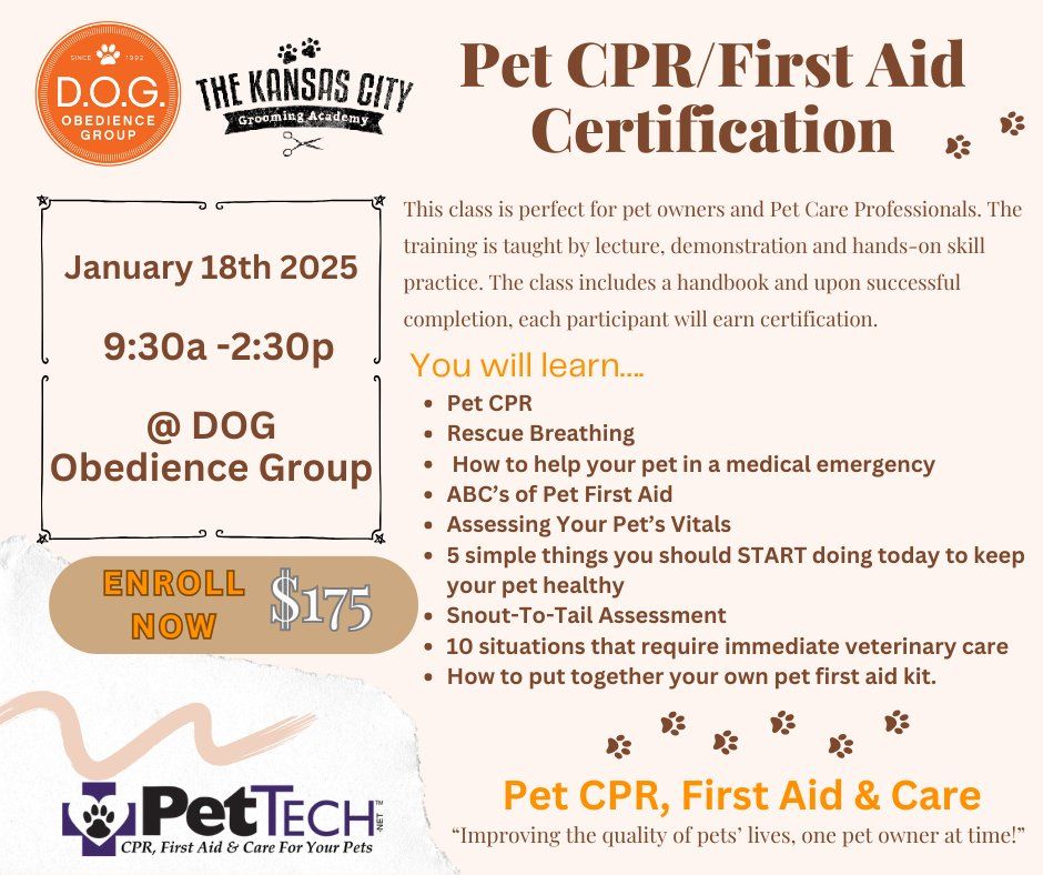 Pet CPR \/ First Aid Certification course