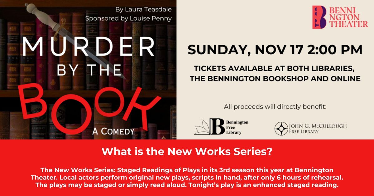 Murder By The Book: A Thrilling Staged Reading LIVE at Bennington Theater