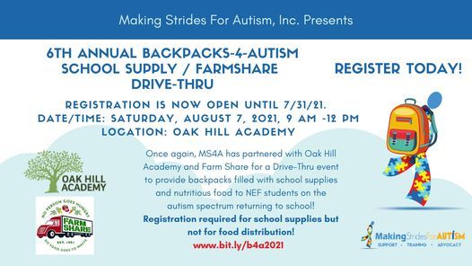 6th Annual Backpacks-4-Autism