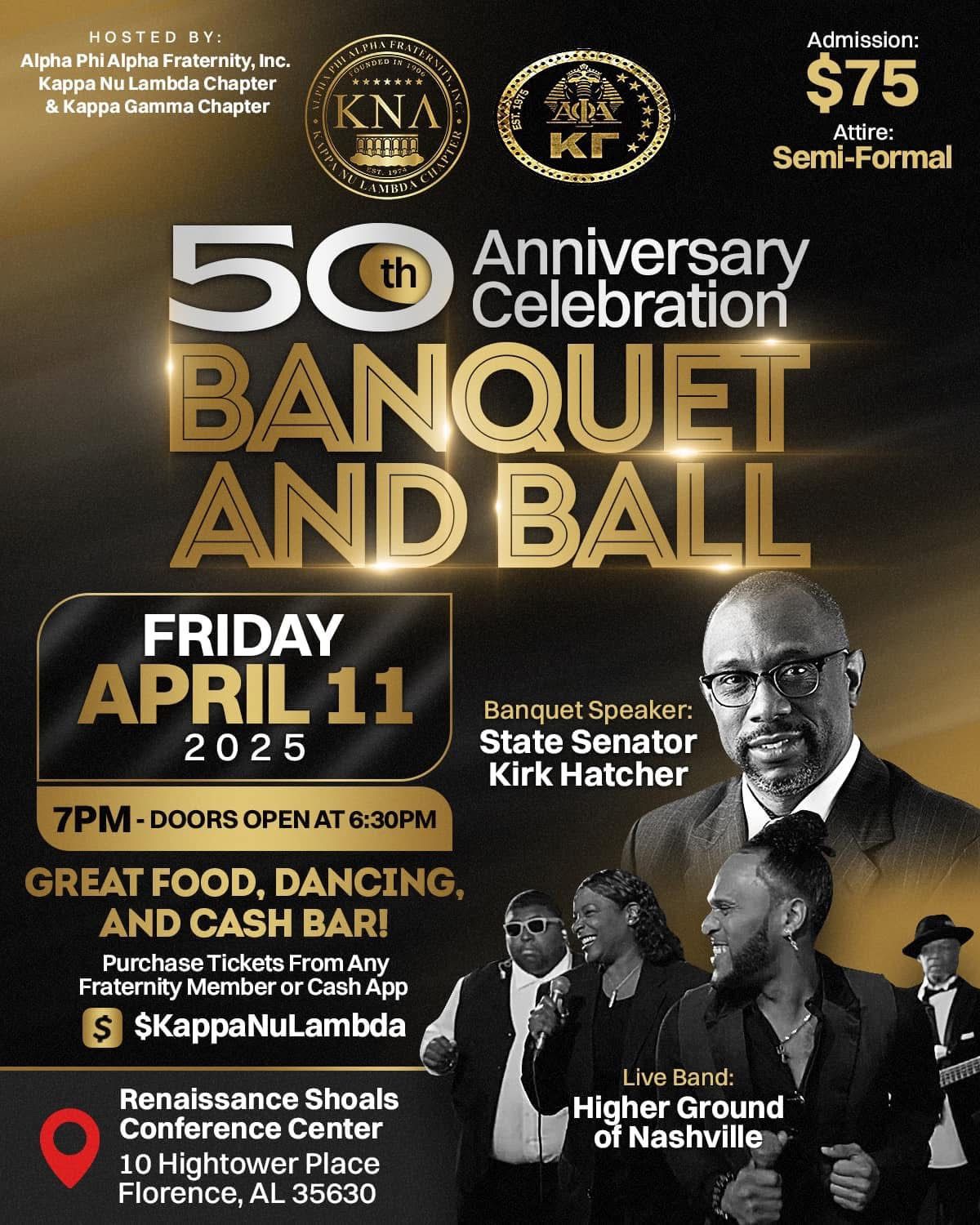 50th Anniversary Alpha Phi Alpha Scholarship Banquet and Ball: Hosted By The Kappa Nu Lambda Chapter