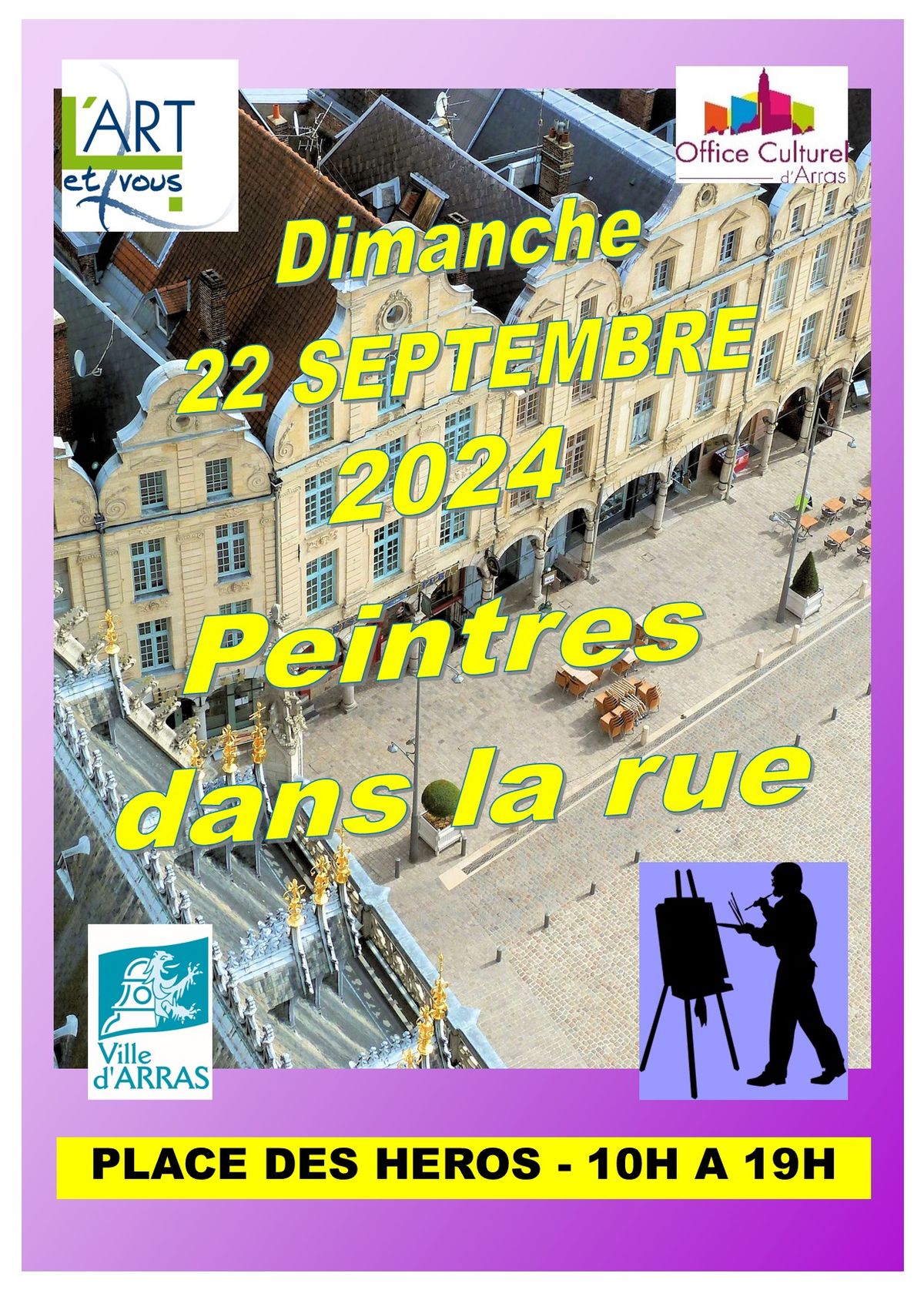 Journ\u00e9e peintres dans la rue 22 septembre 2024 Place des H\u00e9ros Arras