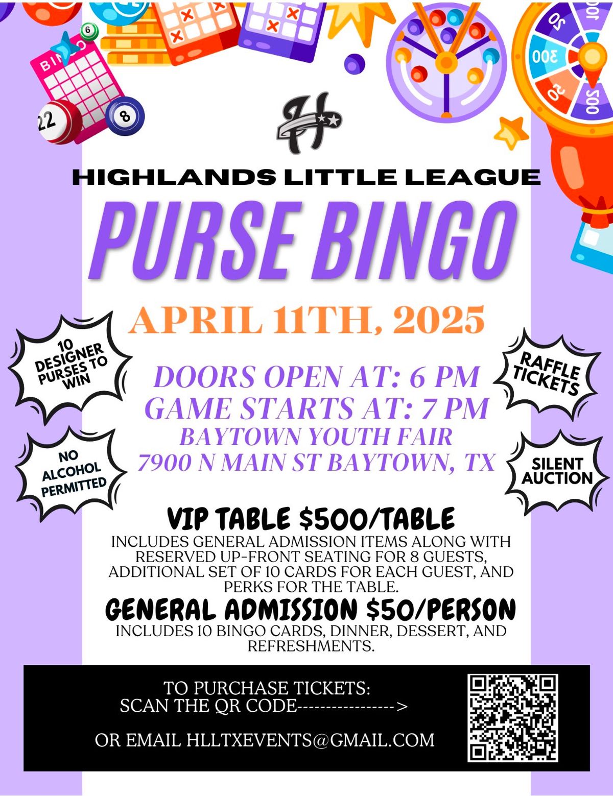 HLL Purse Bingo!