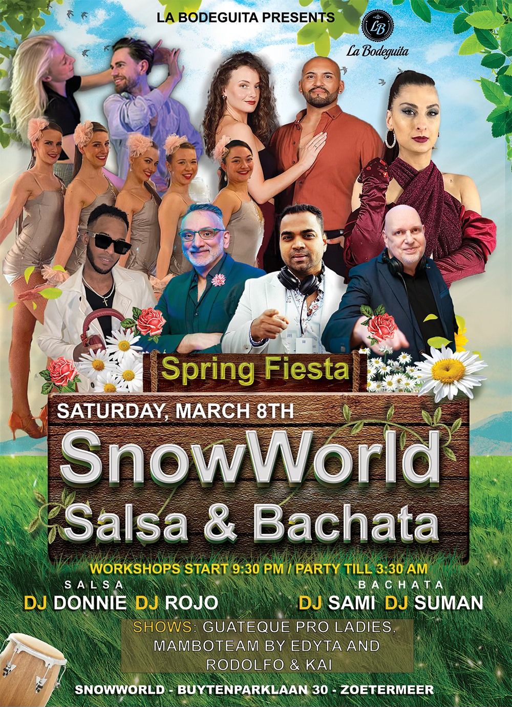 La Bodeguita Presents: SnowWorld Salsa & Bachata \u2013 Spring Fiesta \ud83c\udf38