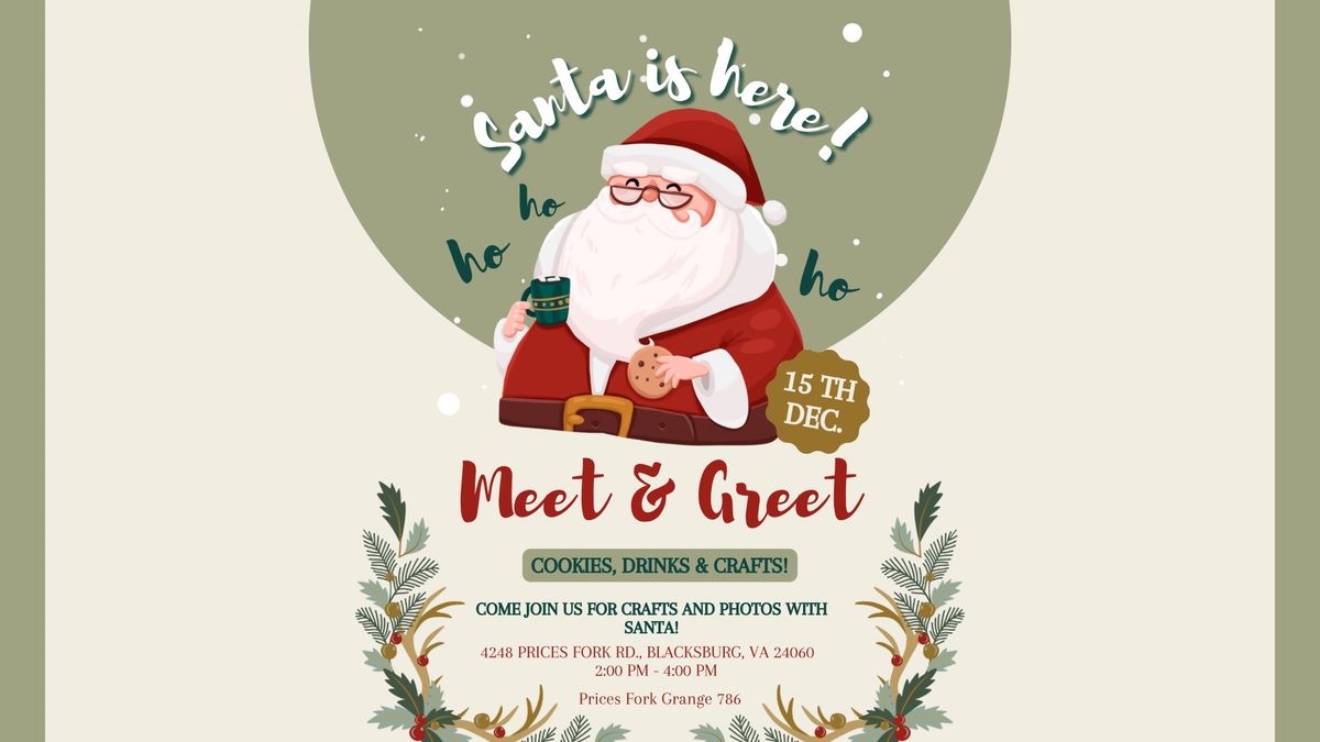 Crafts with Santa at the Grange