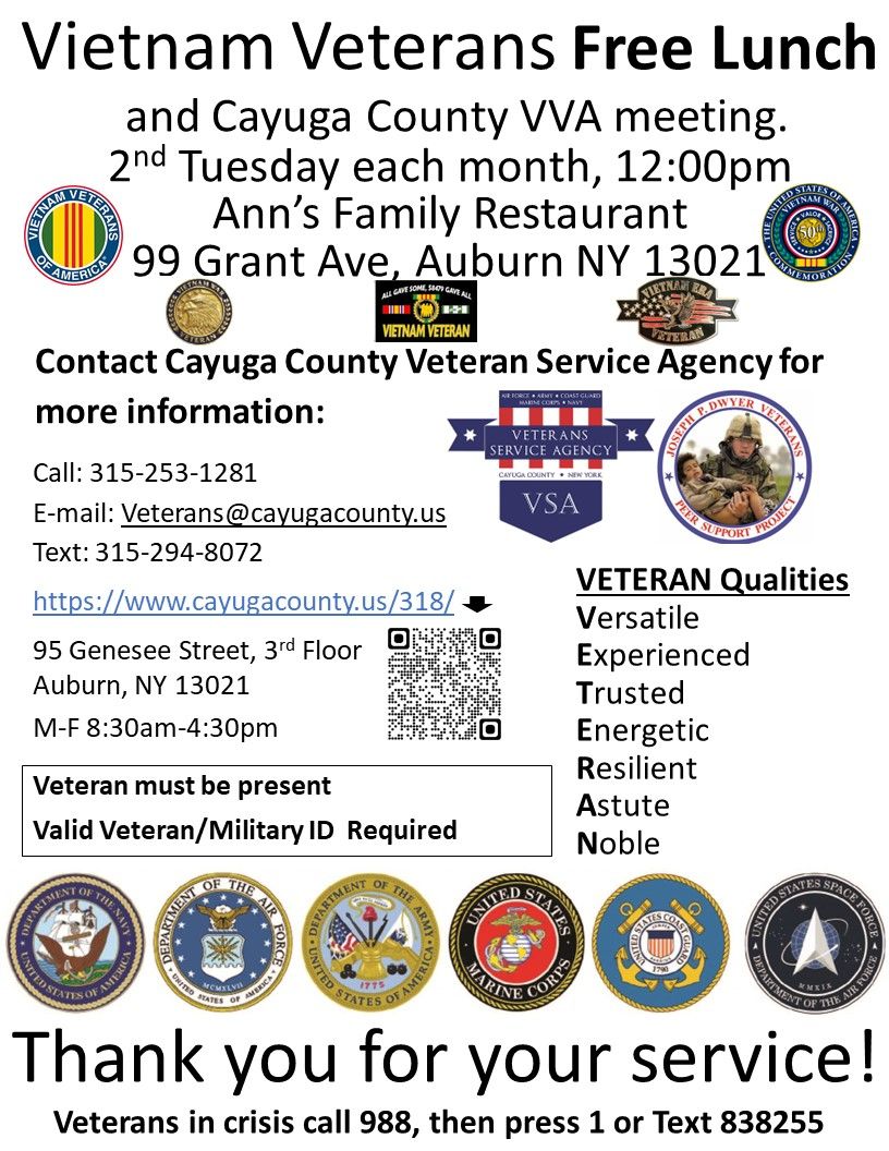 Vietnam Veterans Lunch and VVA Meeting