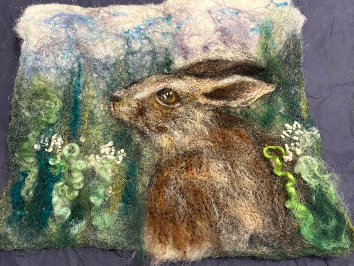 Wild Rabbit Felted Picture Workshop with Wendy Ann Stanger