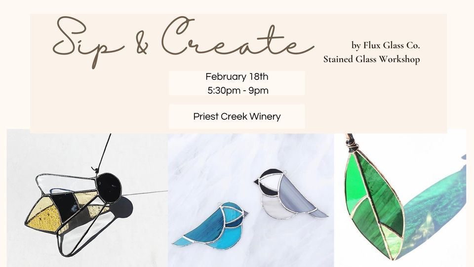 Sip & Create, Stained Glass Priest Creek Family Estate Winery