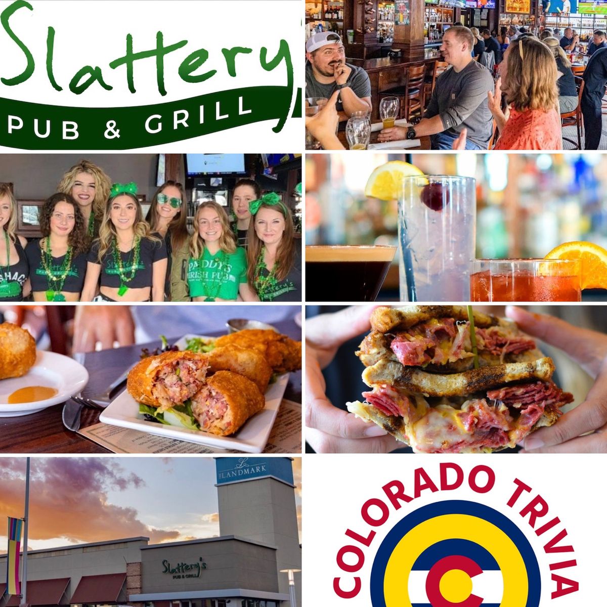 Slattery's weekly Tuesday Trivia with the Colorado Trivia League