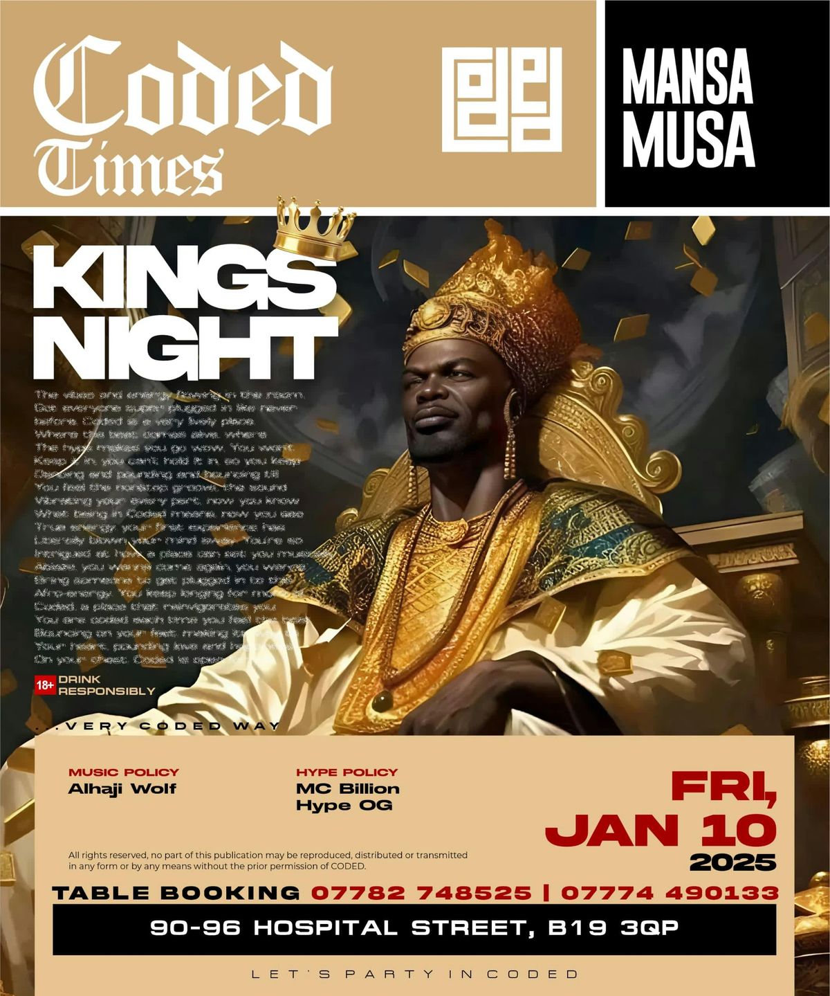 KINGS NIGHT: MANSA MUSA