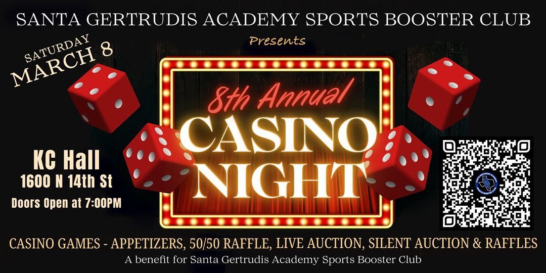 8th Annual SGA Sports Booster Club CASINO NIGHT 