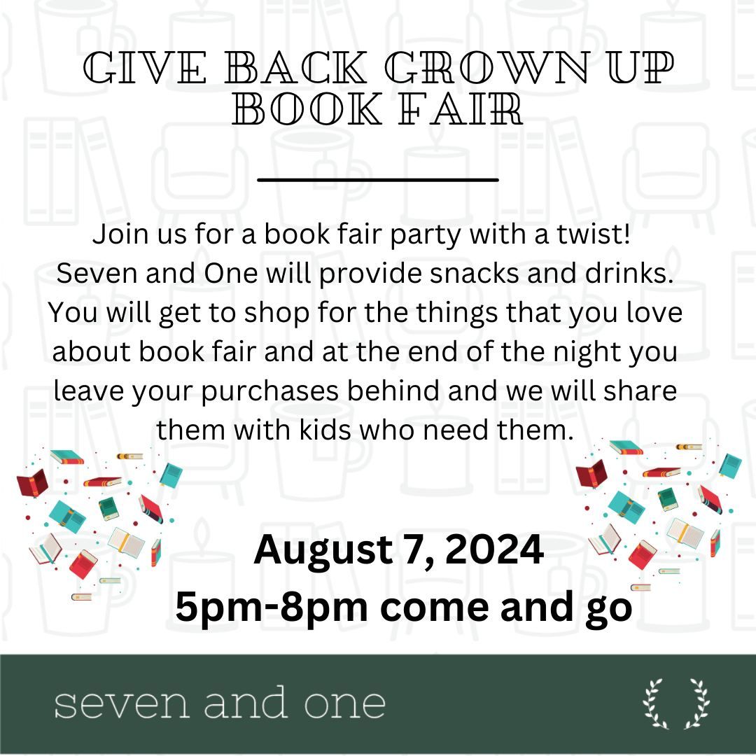 Give Back Grown Up Book Fair