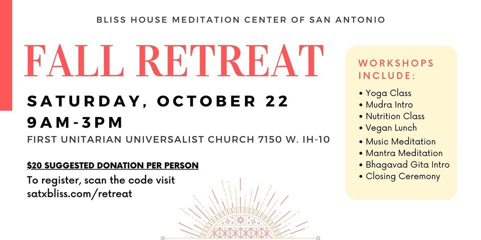 Fall Retreat w\/ Yoga,Nutrition Class, Mudra Intro, Music Meditation and more! Saturday Oct.22nd