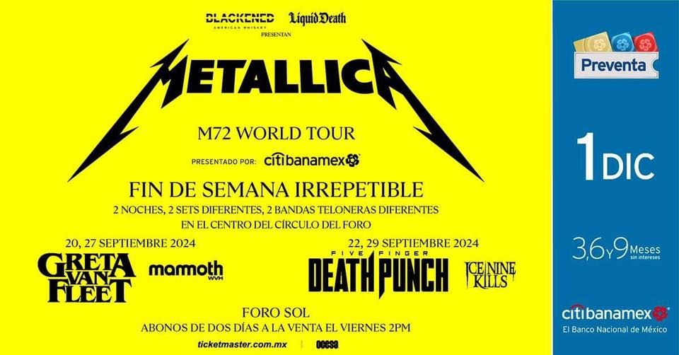 Metallica en el Foro Sol