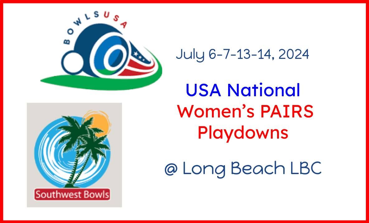 USA National Playdowns - Women's PAIRS