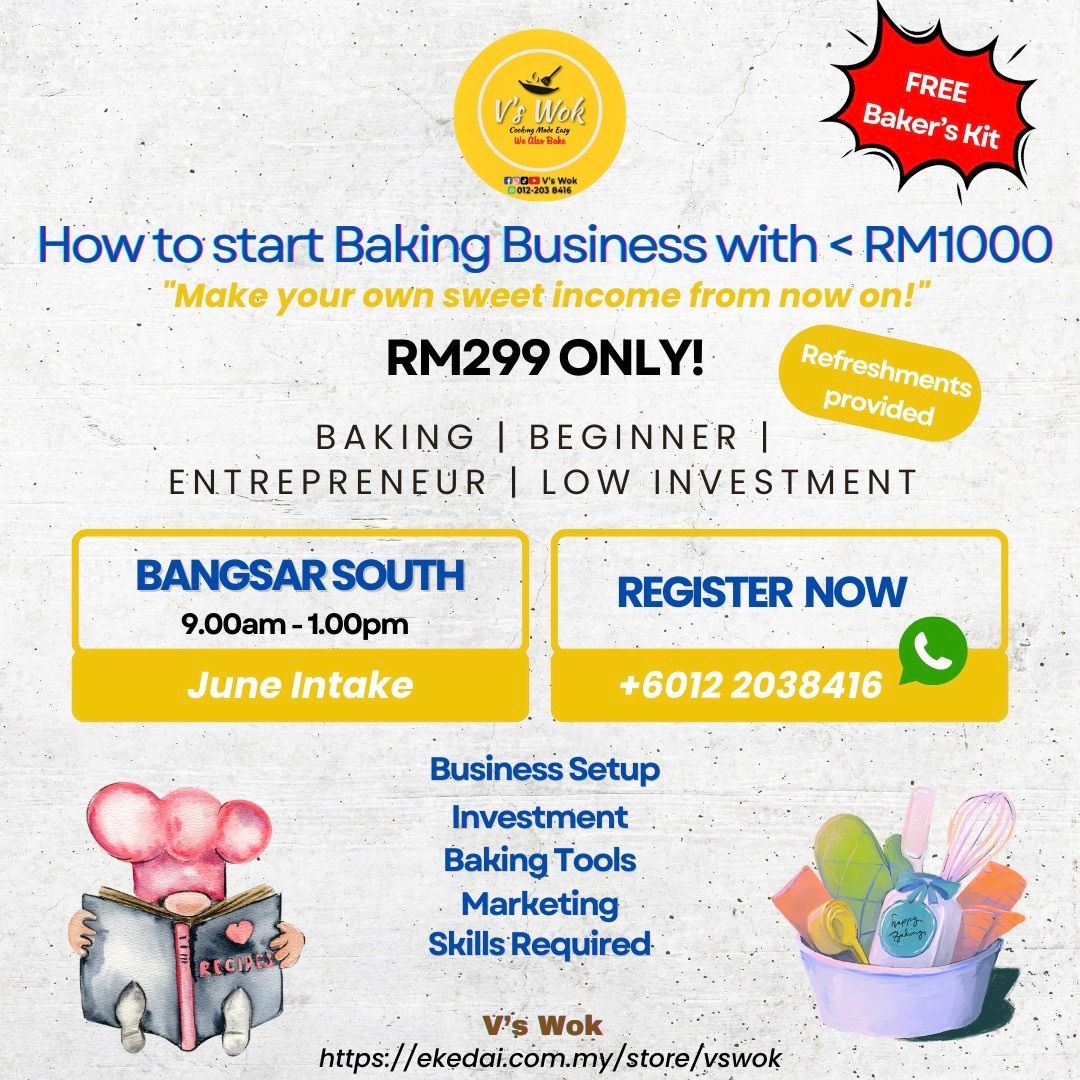 How to start Baking Business with < RM1000