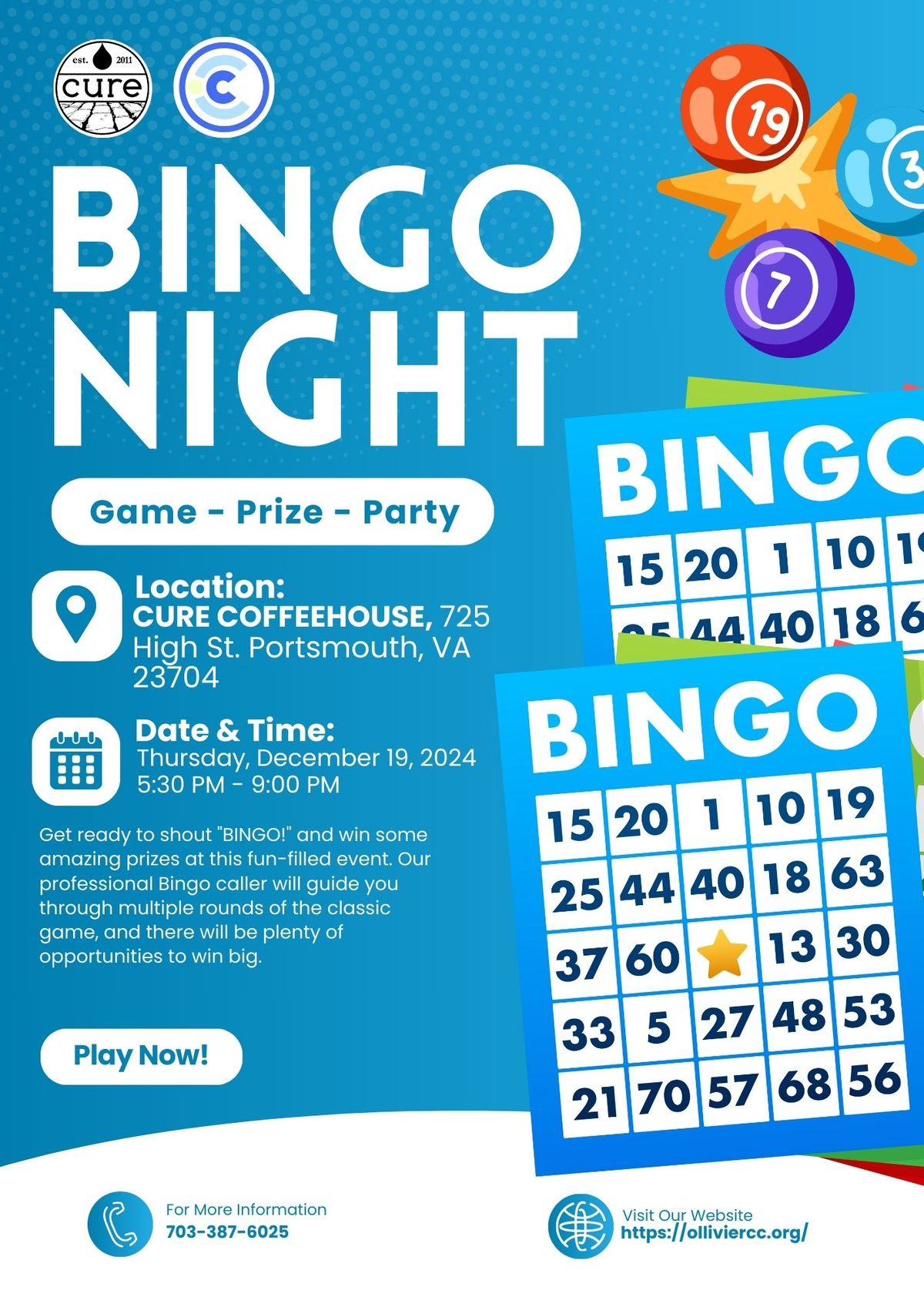 Bingo Night at Cure Coffeehouse