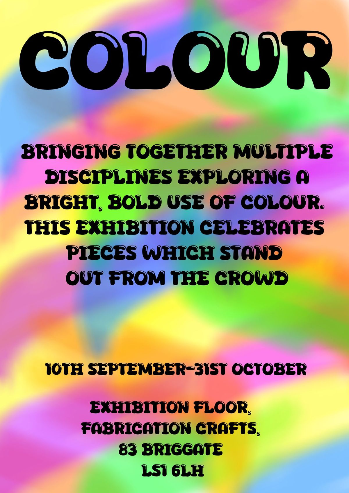 Colour Exhibition 10th Sept - 31st Oct 2024 Leeds