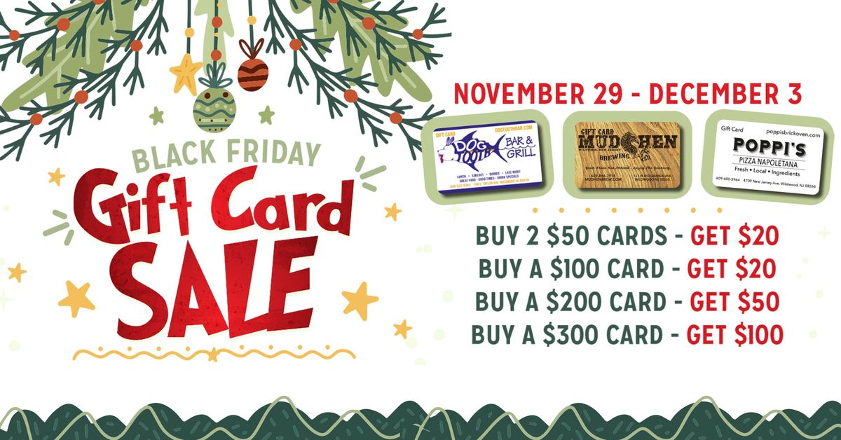 BLACK FRIDAY GIFT CARD SALE