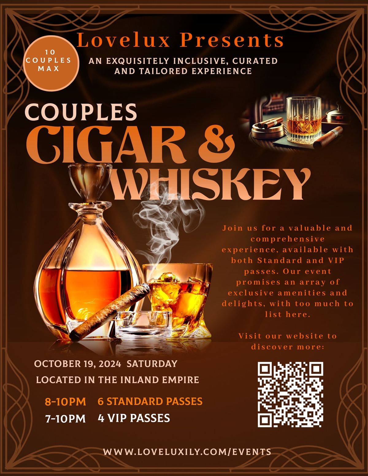 Couples Cigar & Whiskey Experience 