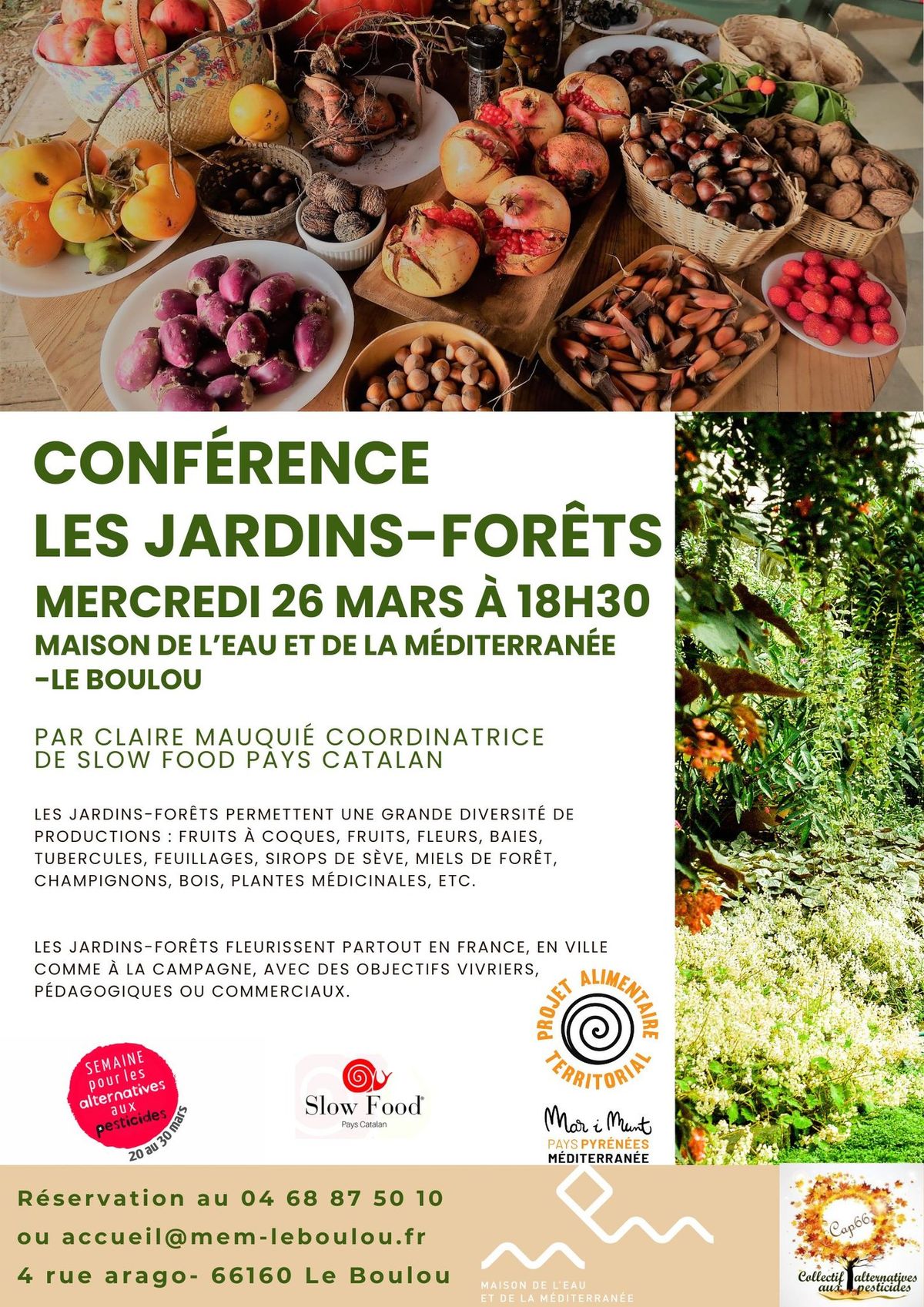 Conf\u00e9rence" les Jardins-For\u00eats" par Claire Mauqui\u00e9