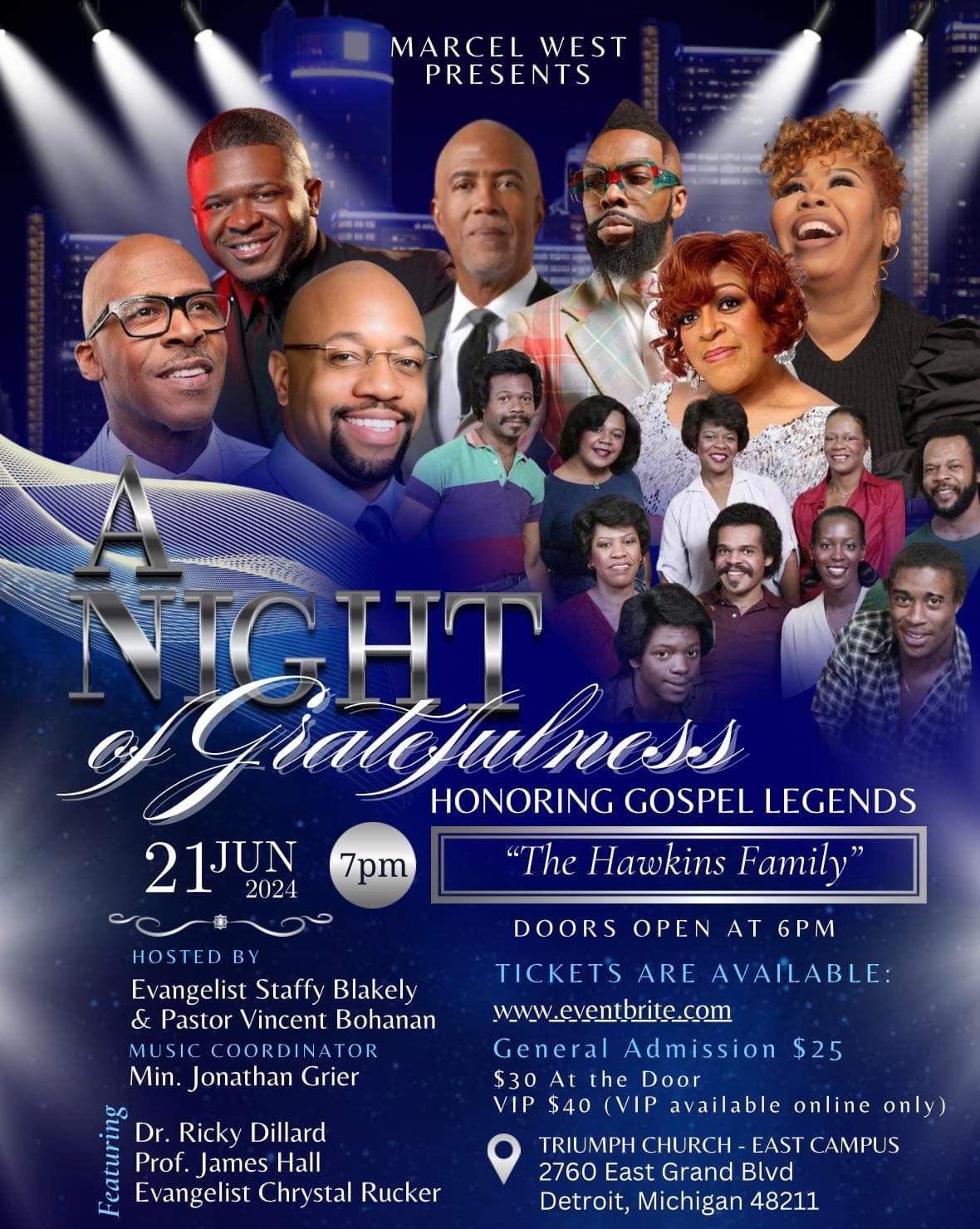 A Night of Gratefulness: Honoring Gospel Legends \u201cThe Hawkins Family\u201d