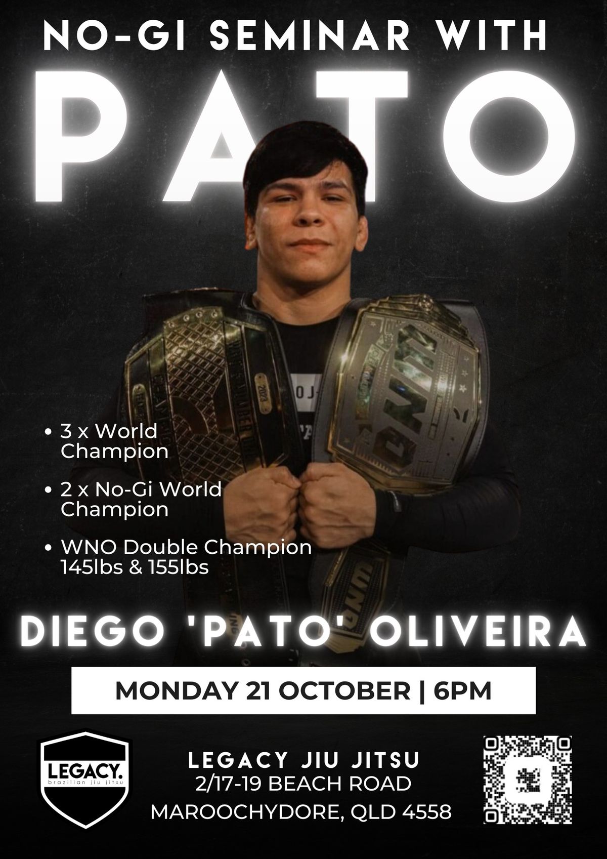 Diego 'Pato' Oliveira | No-Gi Seminar | Legacy Jiu Jitsu 