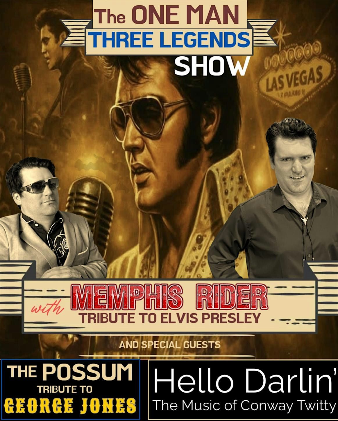 TRIBUTES TO ELVIS, GEORGE JONES & CONWAY TWITTY LIVE @ BROKEN WHISK AGASSIZ