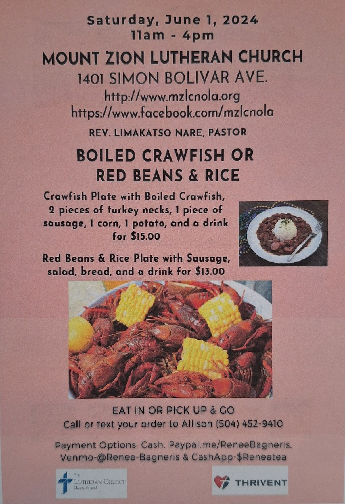 Crawfish Boil and Bake Sale 