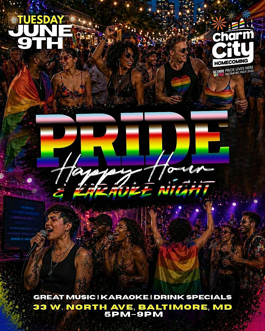 Baltimore Pride Happy Hour & Karaoke