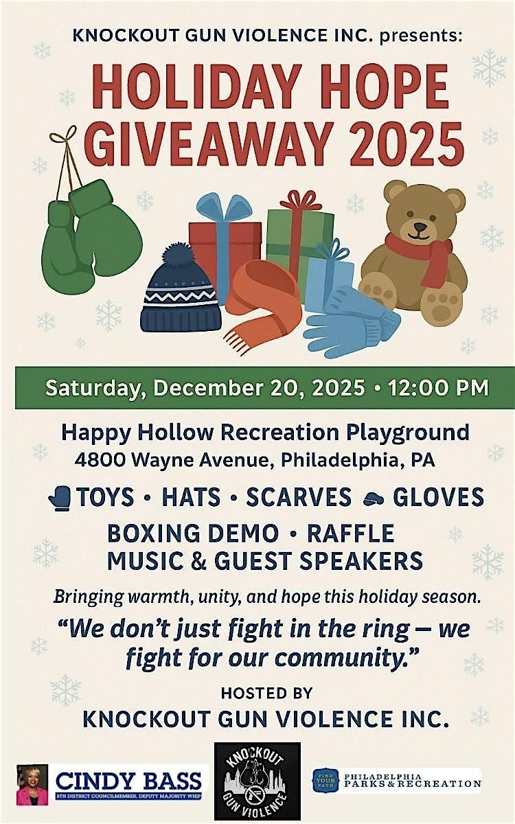 Holiday Hope Giveaway 2025 \u2013 Knockout Gun Violence Inc.