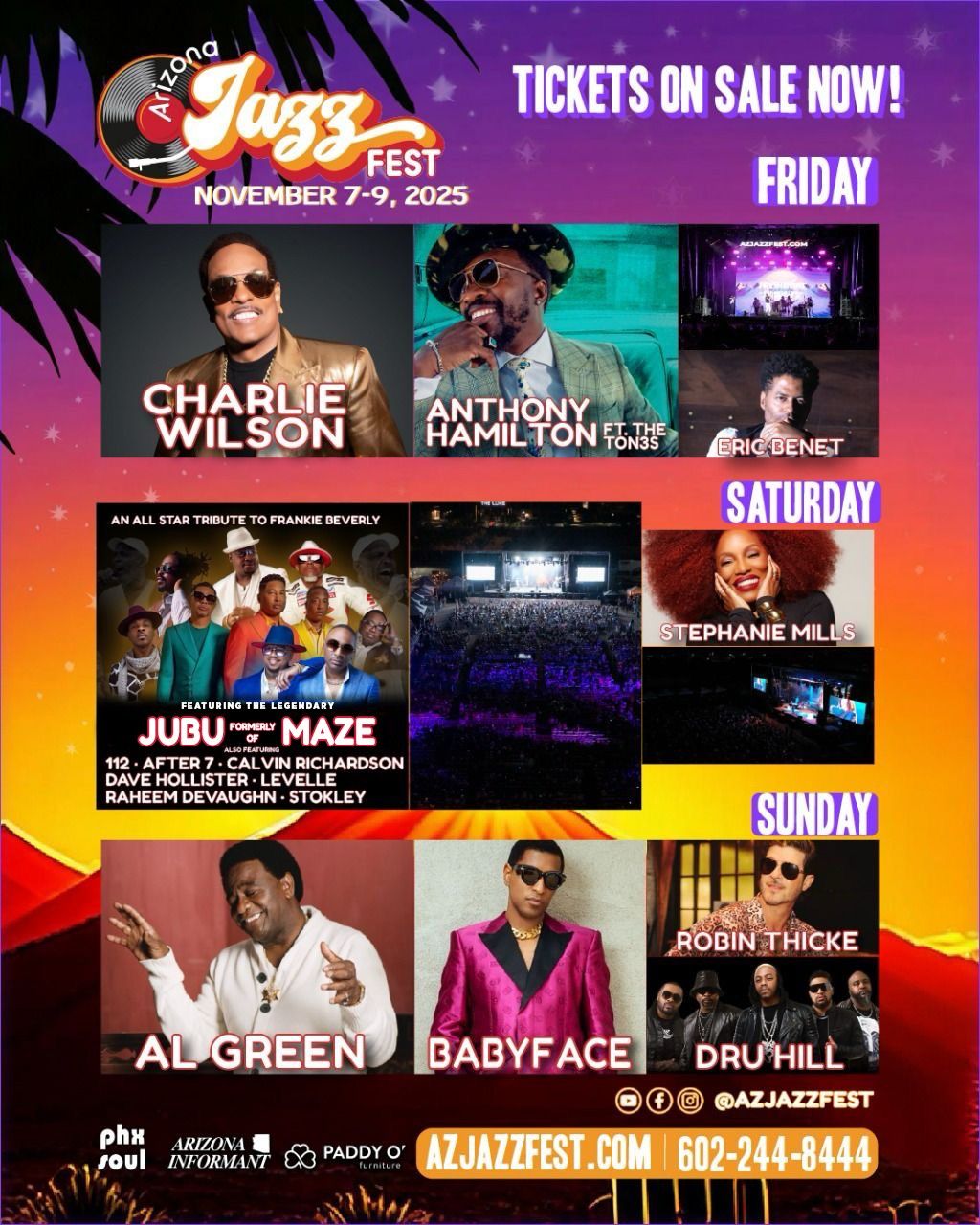Arizona Jazz Festival: Charlie Wilson  112 & Al Green - 3 Day Pass