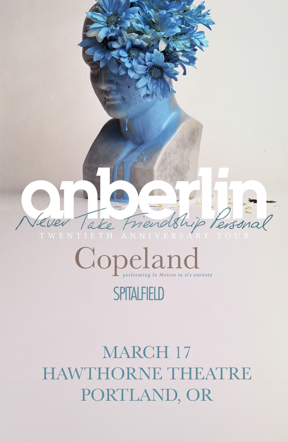 Anberlin \u2013 20th anniversary of NTFP with Copeland and Spitalfield - Hawthorne Theatre - Portland, OR