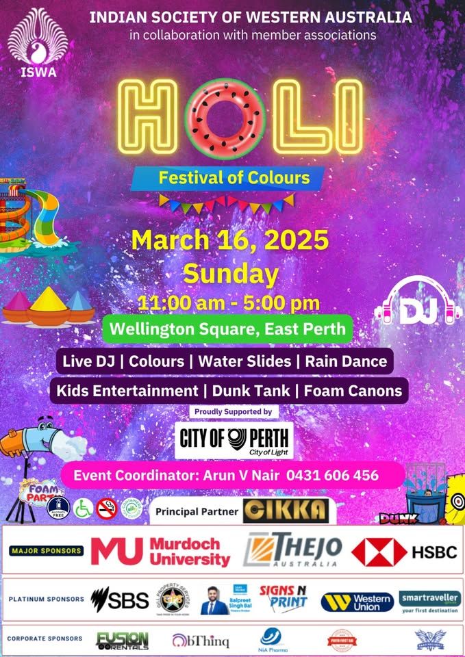 HOLI 2025 | Perth 