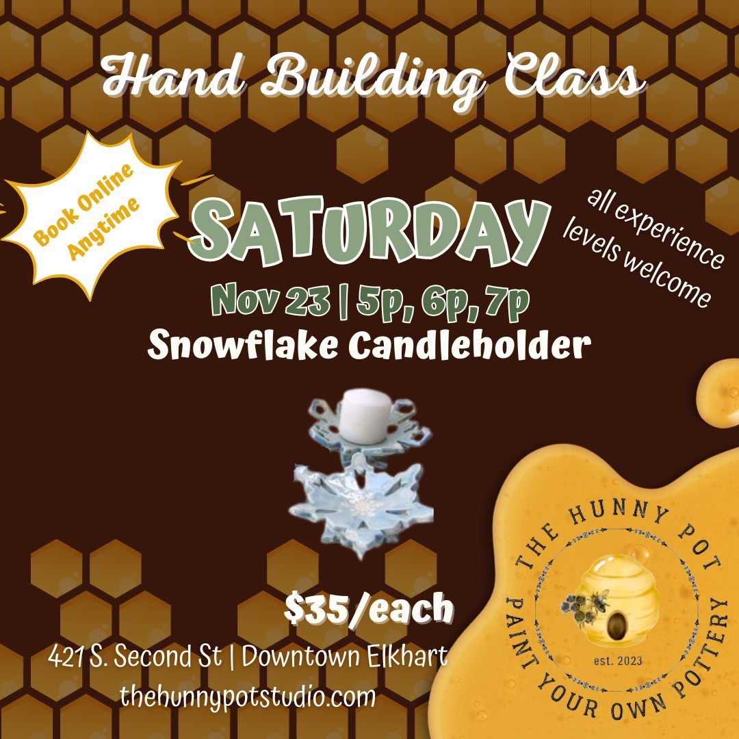 CLASS | Clay Hand Build Snowflake Candleholder