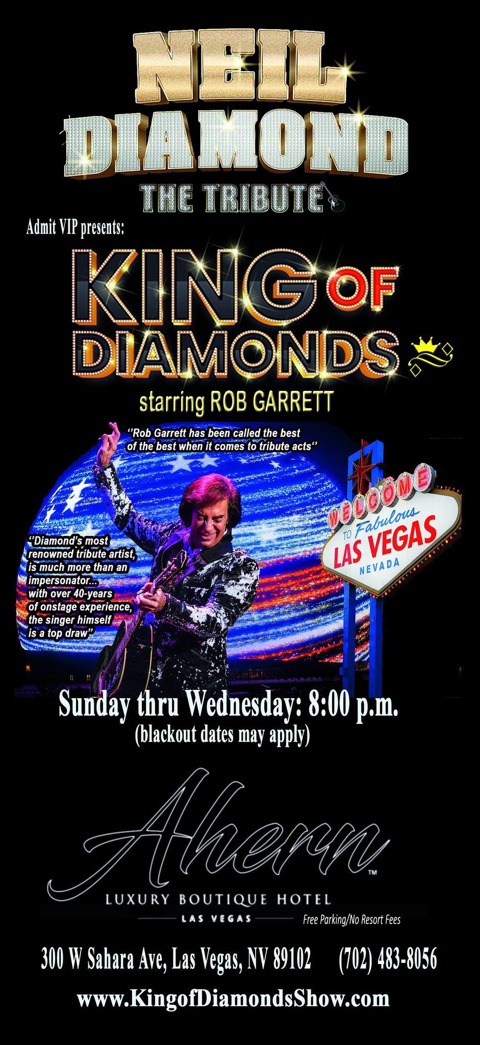 "KING OF DIAMONDS" - Tribute to Neil Diamond starring Rob Garrett